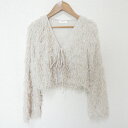 【中古】 美品 24AW FRAY I.D フレイアイディー フェザーリボンカーディガン ショート丈 ボレロ FWFB244237 F ピンクベージュ レディー...