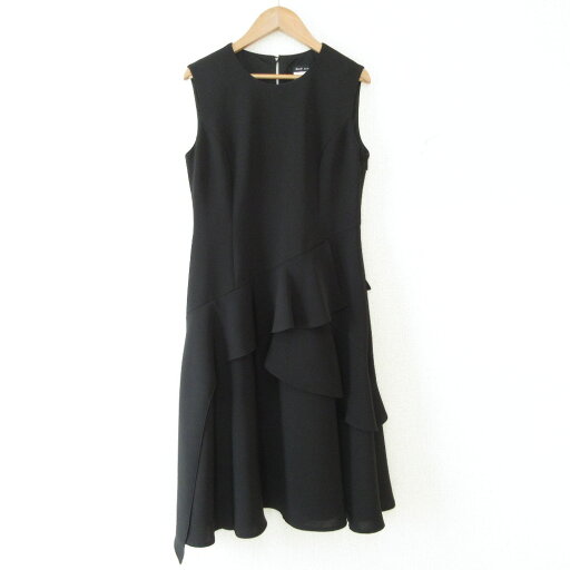 【中古】 美品 Rene basic ルネベーシック ノースリーブ ティアードフリル ドレス ひざ丈 フレアワンピース 5836160 36 ブラック レディース Luxs ブランド古着のリュクス 【中古】 美品 Rene basic ルネベーシック ノースリーブ ティアードフリル ドレス ひざ丈 フレアワンピース 5836160 36 ブラック レディース Luxs ブランド古着のリュクス