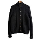 【中古】 未使用 Brooks Brothers ブルックスブラザーズ ケーブルニット カーディガン ニットジャケット M ブラック メンズ Luxs ブランド...