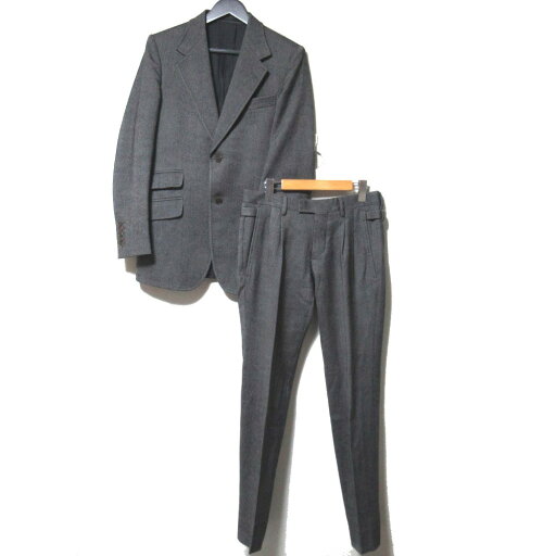 【中古】 良品 GUCCI グッチ ウール 2B シングル テーラードジャケット+スラックスパンツ スーツ セットアップ グレー系 メンズ Luxs ブランド古着のリュクス 【中古】 良品 GUCCI グッチ ウール 2B シングル テーラードジャケット+スラックスパンツ スーツ セットアップ グレー系 メンズ Luxs ブランド古着のリュクス