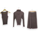 【中古】 美品 PLEATS PLEASE ISSEY MIYAKE プリーツプリーズ イッセイミヤケ 3点セット ツイード転写 スカート+トップス×2 サイズ...