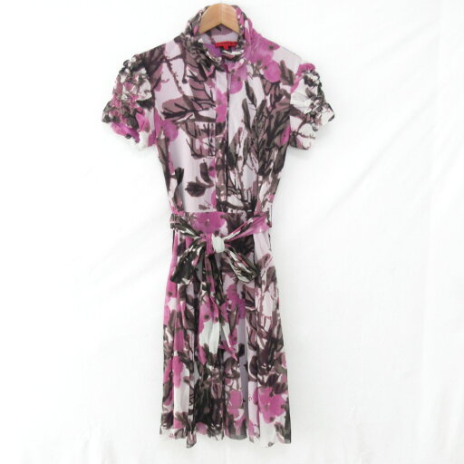 【中古】美品 VIVIENNE TAM ヴィヴィアンタム パワーネット シャーリングスリーブ ウエストリボン ワンピース サイズ40 パープル レディース Luxs ブランド古着のリュクス 【中古】美品 VIVIENNE TAM ヴィヴィアンタム パワーネット シャーリングスリーブ ウエストリボン ワンピース サイズ40 パープル レディース Luxs ブランド古着のリュクス