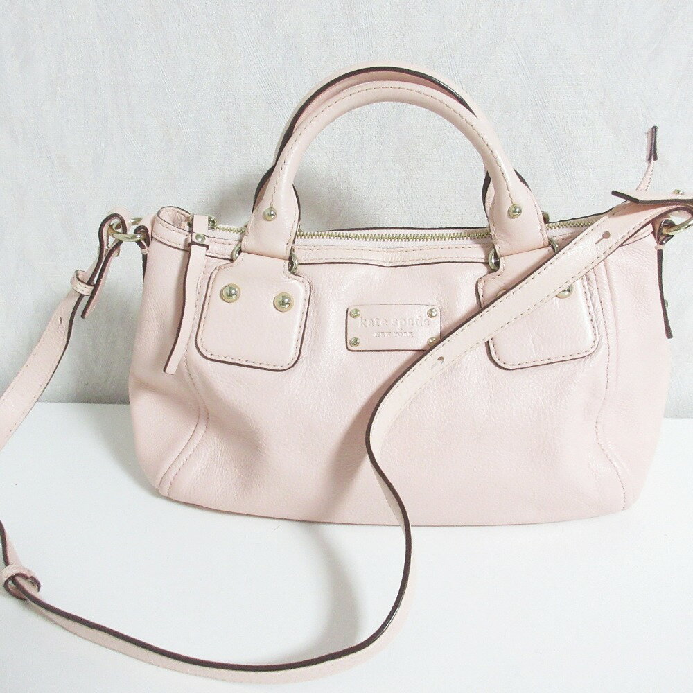 【中古】 美品 kate spade new york ケイトスペード 2WAY レザー ショルダーバッグ ハンドバッグ ピンク レディース Luxs ブランド古着のリュクス