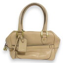 【中古】 良品 J&M DAVIDSON ジェイアンドエムデヴィッドソン MINI MIA レザー ミニボストンバッグ ハンドバッグ ベージュ ゴールド金具 レ...