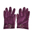【中古】 美品 COACH コーチ シープスキン スエード ウールライニング グローブ 手袋 6.5 パープル レディース Luxs ブランド古着のリュクス