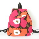 【中古】 美品 marimekko マリメッコ PIENI UNIKKO NIPPU ウニッコ柄 キャンバス リュック バックパック デイパック マルチカラー ...