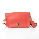 【中古】 良品 COACH コーチ グローブレザー ターンロック 2WAY ミニショルダーバッグ クラッチバッグ ポシェット 17994 レッド レディース Luxs ブランド古着のリュクス(4)