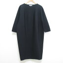 【中古】 美品 23AW 自由区 ジユウク ポリエステル ホールガーメントニット ワンピース 大きいサイズ 44 ブラック レディース Luxs ブランド古着のリュクス(4)