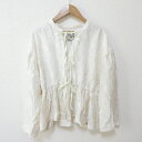 【中古】美品 23SS baum und pferdgarten バウムウンドヘルガーデン Fluffy Flower Blouse ジャガード ペプラム ブラウス ピンクベージュ レディース Luxs ブランド古着のリュクス(4)