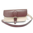 【中古】美品 RED VALENTINO レッドヴァレンティノ バイカラー レザー 2WAY ショルダーバッグ ポーチ ボルドー×ピンク レディース Luxs ...