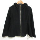 【中古】未使用 24AW Viaggio Blu ビアッジョブルー ツイードダウンフーデッドジャケット 2605-48005 2 ブラック レディース Luxs ブランド古着のリュクス(4)
