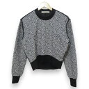 【中古】良品 GIVENCHY ジバンシィ 4Gジャガード 総柄 クルーネック 長袖 ニット セーター カットソー Sサイズ ブラック×ホワイト レディース Luxs ブランド古着のリュクス(4)