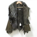 【中古】良品 KARL DONOGHUE カールドノヒュー ムートン×フォックスファー ボタンレス ベスト ジレ S ブラウン レディース Luxs ブランド古着のリュクス(4)