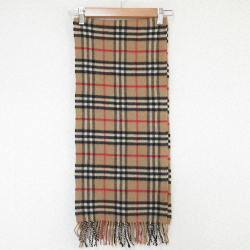 【中古】美品 BURBERRY バーバリー ヴィンテージ カシミヤ100% ノバチェック柄 フリンジ マフラー ストール ベージュ系 レディース Luxs ブランド古着のリュクス 【中古】美品 BURBERRY バーバリー ヴィンテージ カシミヤ100% ノバチェック柄 フリンジ マフラー ストール ベージュ系 レディース Luxs ブランド古着のリュクス