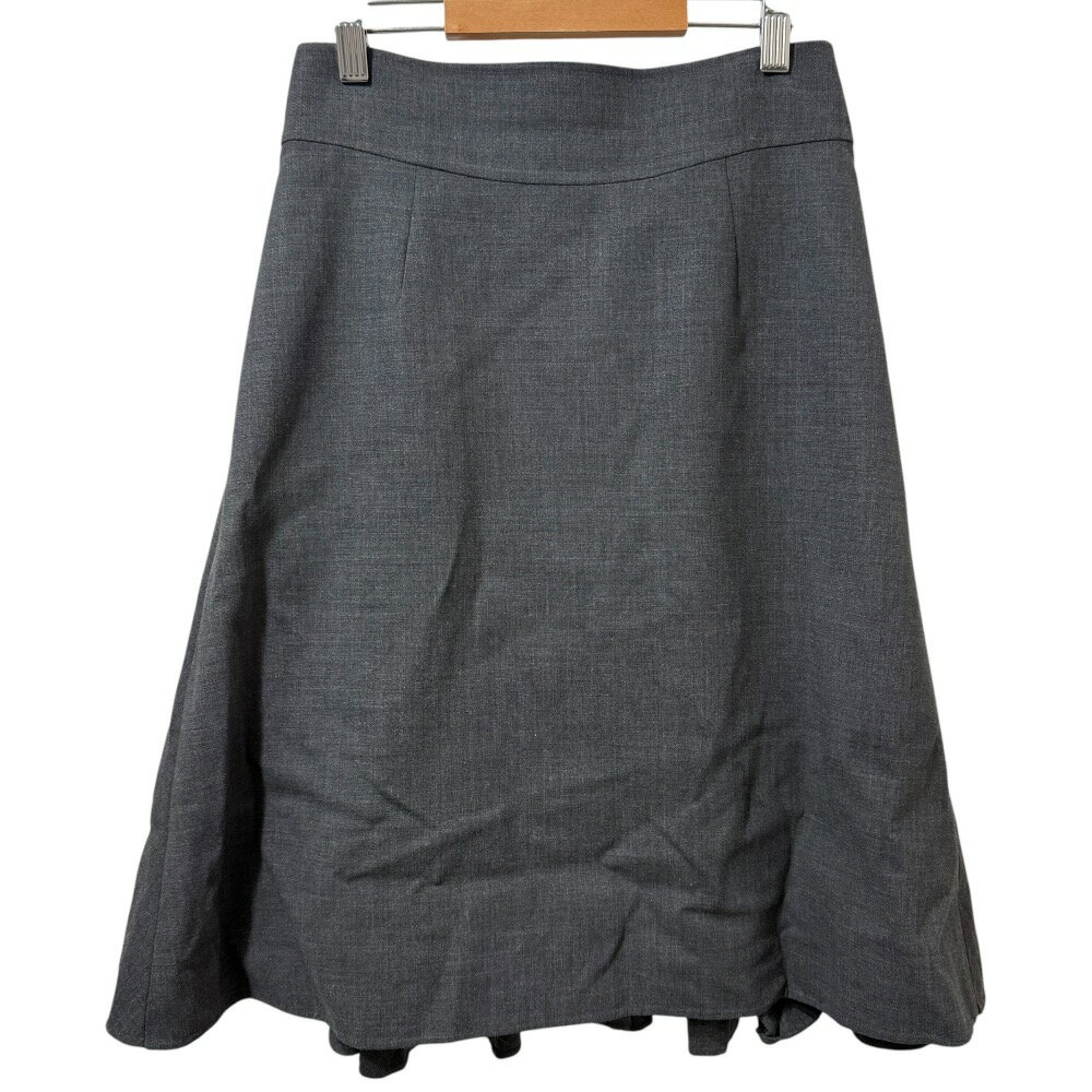 【中古】美品 FOXEY フォクシー アンカー ひざ丈 ミディ丈 バックタック フレアスカート 26850 38 チャ..