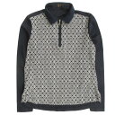【中古】良品 DAKS GOLF ダックス ゴルフ ポロシャツ カットソー 長袖 ハーフジップ 総柄 サイズM 紫 パープル ネイビー 白 ホワイト レディース...