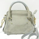【中古】美品 See by Chloe シーバイクロエ miya ミヤ レザー 2WAY ハンドバッグ ショルダーバッグ グレージュ レディース Luxs ブラ...