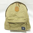 【中古】美品 A BATHING APE アベイシングエイプ APE HEAD PATCH ナイロン バックパック リュックサック デイパック ベージュ系 メン...