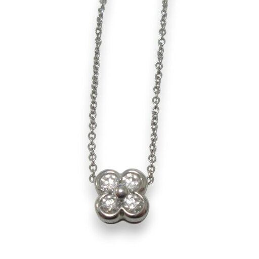 【中古】美品 Tiffany&Co. ティファニー Pt950 4Pダイヤモンド ベゼルセットネックレス アクセサリー シルバーカラー レディース Luxs ブランド古着のリュクス 【中古】美品 Tiffany&Co. ティファニー Pt950 4Pダイヤモンド ベゼルセットネックレス アクセサリー シルバーカラー レディース Luxs ブランド古着のリュクス