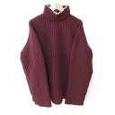 【中古】美品 LOEWE ロエベ パール装飾 カシミヤ100% 長袖 ニット セーター M ボルドー レディース Luxs ブランド古着のリュクス(4)