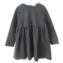 【中古】新品同様 23AW yori ヨリ ダンボールニットチュニック 長袖 ペプラム フレア プルオーバー ブラウス カットソー YR11-23147AW F...