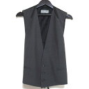 【中古】美品 DIOR HOMME ディオールオム レザー切替 ジレ ベスト 0H3160790558 46サイズ グレー×ブラック メンズ Luxs ブランド...