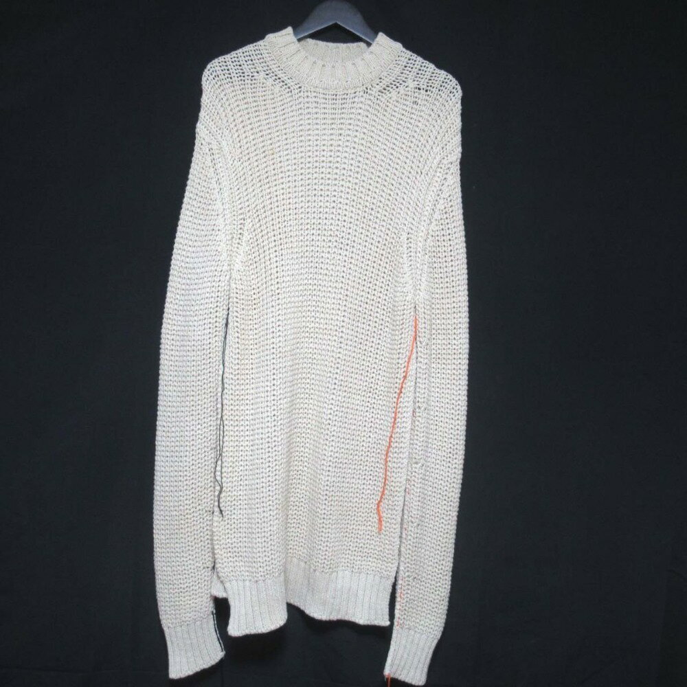 【中古】良品 JIL SANDER ジルサンダー サイドスリット オーバーサイズ ニット セーター ユニセックス オフホワイト系 メンズ Luxs ブランド古着のリュクス