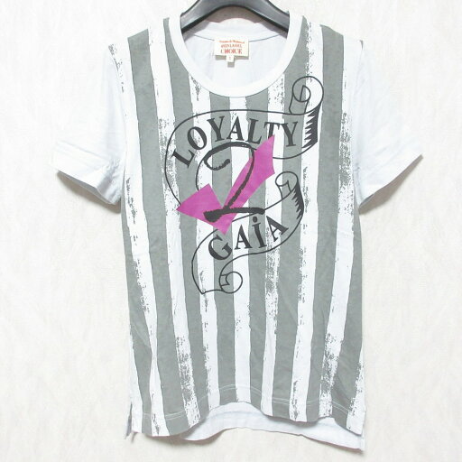【中古】美品 Vivienne Westwood ヴィヴィアンウエストウッドレッドレーベルチョイス ストライププリント 半袖 Tシャツ 3 ライトブルー レディース Luxs ブランド古着のリュクス 【中古】美品 Vivienne Westwood ヴィヴィアンウエストウッドレッドレーベルチョイス ストライププリント 半袖 Tシャツ 3 ライトブルー レディース Luxs ブランド古着のリュクス