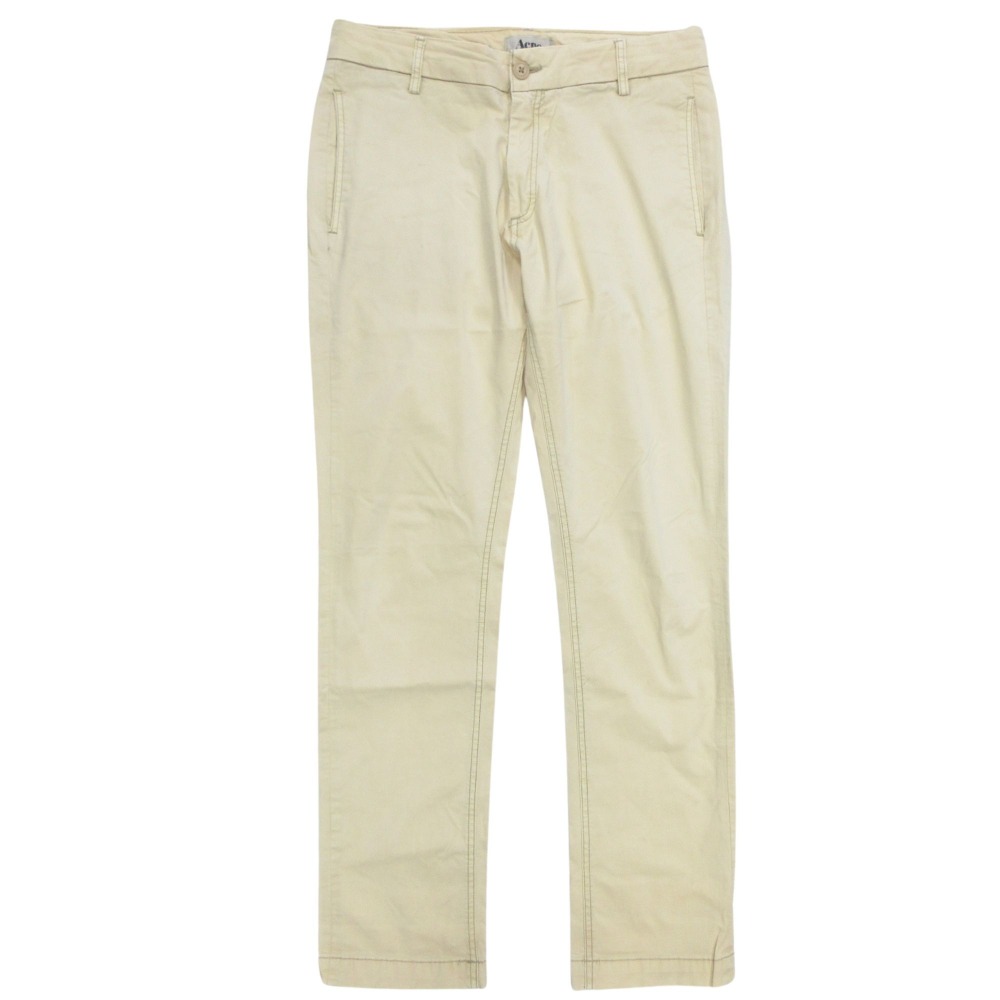 【中古】良品 Acne アクネ ストレート チノパンツ ボトムス サイズ32 ベージュ メンズ Luxs ブランド古着のリュクス