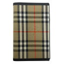 【エントリーポイント10倍】【中古】美品 BURBERRY バーバリー ノバチェック柄 ミニシステム手帳 カードケース ベージュ レディース Luxs ブランド...