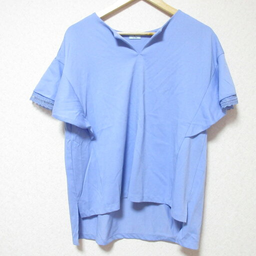 【エントリーポイント10倍】【中古】美品 23SS 組曲 クミキョク 汗ジミ防止・撥水 GIZAプレーティング天竺袖フリル カットソー プルオーバー KKWXSM0631 2 スカイブルー レディース Luxs ブランド古着のリュクス 【エントリーポイント10倍】【中古】美品 23SS 組曲 クミキョク 汗ジミ防止・撥水 GIZAプレーティング天竺袖フリル カットソー プルオーバー KKWXSM0631 2 スカイブルー レディース Luxs ブランド古着のリュクス