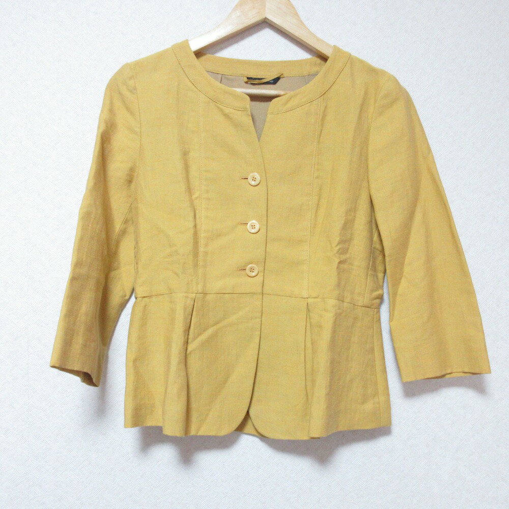 美品⭐️マックスマーラ MaxMara リネン ノーカラー ジャケット ベージュ 楽天市場】ノーカラージャケット レディース(ブランドマックス
