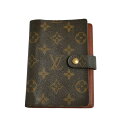 【エントリーポイント10倍】【中古】良品 LOUIS VUITTON ルイヴィトン モノグラム アジェンダPM 6穴 手帳カバー 文具 ブラウン メンズ レディ...