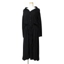 【中古】美品 Yohji Yamamoto +NOIR ヨウジヤマモト フード付き ロングコート ワンピース ND-D09-089 1 ブラック レディース Luxs ブランド古着のリュクス