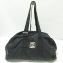 【中古】良品 CHANEL シャネルスポーツ ココマーク ボストンバッグ ワンショルダーバッグ トートバッグ ブラック レディース Luxs ブランド古着のリュ...
