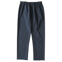 【中古】新品同様 GEORGE TOMBOY ジョージトムボーイ ストライプ イージー スリム パンツ スラックス サイズS 紺 ネイビー レディース Luxs ブランド古着のリュクス