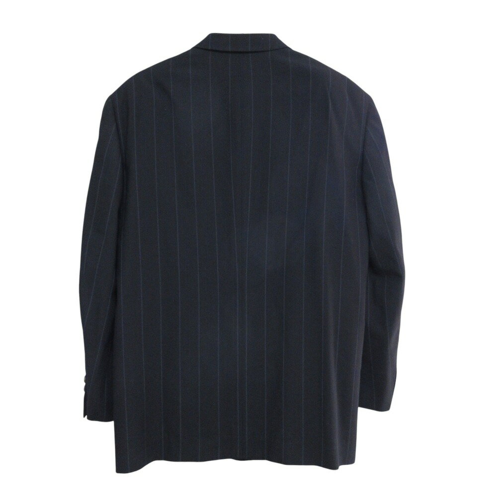 【中古】美品 80’S COMME des GARCONS HOMME コムデギャルソンオム ヴィンテージ ストライプ シングル テーラードジャケット S ネイビー メンズ Luxs ブランド古着のリュクス