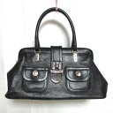 【中古】美品 Christian Dior クリスチャンディオール フライトライン レザー ボストンバッグ ハンドバッグ ブラック レディース Luxs ブラン...