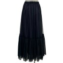 【中古】新品同様 24AW TSURU by MARIKO OIKAWA ツルバイマリコオイカワ Anya ドット柄 チュールロングスカート サイズF ブラック レディース Luxs ブランド古着のリュクス