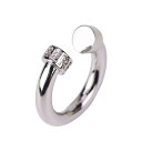 【中古】新品同様 BURBERRY バーバリー EAR CUFF 18MM イヤーカフ シルバーカラー メンズ レディース Luxs ブランド古着のリュクス