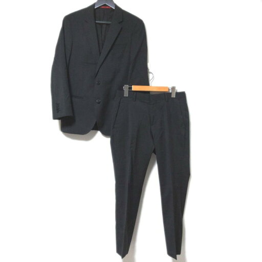 【中古】美品 HUGO BOSS ヒューゴボス シングル テーラードジャケット+スラックスパンツ スーツ セットアップ IT44サイズ チャコールグレー メンズ Luxs ブランド古着のリュクス 【中古】美品 HUGO BOSS ヒューゴボス シングル テーラードジャケット+スラックスパンツ スーツ セットアップ IT44サイズ チャコールグレー メンズ Luxs ブランド古着のリュクス