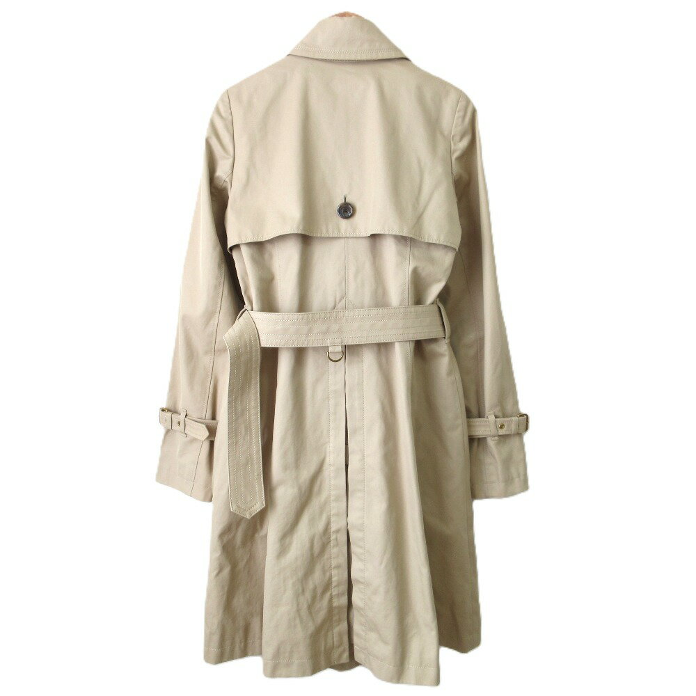 【中古】良品 BURBERRY BLUE LABEL バーバリーブルーレーベル チェック柄ライナー付き トレンチコート 40 ベージュ レディース Luxs ブランド古着のリュクス