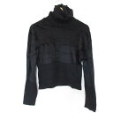 【中古】美品 FENDI フェンディ ヴィンテージ 長袖 タートルネック ショート丈 クロップド ニット プルオーバー セーター 42 ブラック レディース Luxs ブランド古着のリュクス(4)