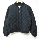 【中古】美品 ASPESI アスペジ G-BOMBER キルティング ボンバージャケット ブルゾン MA-1 XS ブラック メンズ Luxs ブランド古着のリュクス(4)