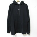 【中古】美品 MSGM エムエスジーエム ロゴ刺繡 パイルドッキング プルオーバー スウェット パーカー フーディー 3140MM64 サイズM ブラック メンズ レディース Luxs ブランド古着のリュクス
