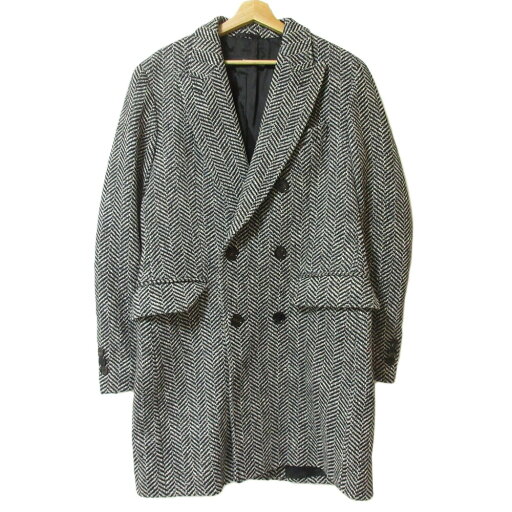 【中古】美品 HUGO BOSS ヒューゴボス Darvin3 ヘリンボーン ダブルブレスト チェスターコート サイズ50 グレー ブラック メンズ Luxs ブランド古着のリュクス 【中古】美品 HUGO BOSS ヒューゴボス Darvin3 ヘリンボーン ダブルブレスト チェスターコート サイズ50 グレー ブラック メンズ Luxs ブランド古着のリュクス