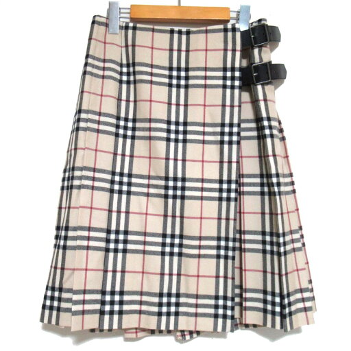 【中古】美品 BURBERRY LONDON バーバリーロンドン ノバチェック柄 バックプリーツ ラップスカート 38サイズ ベージュ レディース Luxs ブランド古着のリュクス 【中古】美品 BURBERRY LONDON バーバリーロンドン ノバチェック柄 バックプリーツ ラップスカート 38サイズ ベージュ レディース Luxs ブランド古着のリュクス