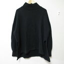 【中古】美品 22AW journal standard luxe ジャーナルスタンダード ドツメウラケ ハイネックスリットプルオーバー スウェット ブラック ...