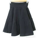 【中古】美品 23AW SEVEN TEN セブンテンバイミホカワヒト ハイウエストフレアキュロット イージー ショートパンツ XS ブラック レディース Luxs ブランド古着のリュクス