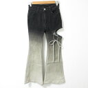 【中古】良品 25SS EATME イートミー 益若つばさ サイドカットアウトデニムフレアパンツ ストレッチ ジーンズ 342522400101 S ブラック ...